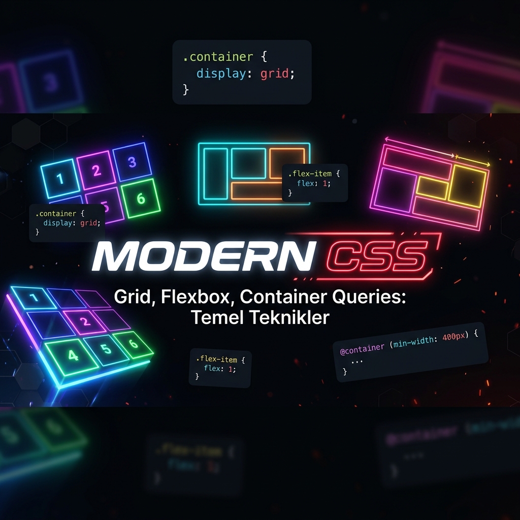 Modern CSS: Grid, Flexbox ve Container Queries ile Geleceğin Layoutları